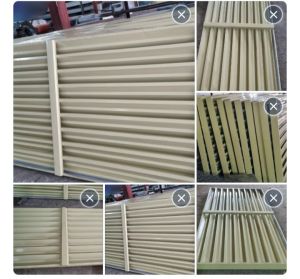 Lam Gió (Louver) Tôn Mạ Màu Vàng Kem - Độ Dày Lam Gió 0.45mm- Đơn Giá / 1 Khung
