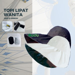 Topi Golf Lipat Wanita Korean Style Perlengkapan Haji dan Umroh Dadu Store