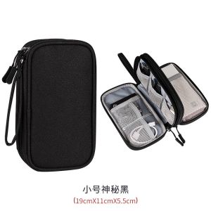 TAS GADGET DOUBLE LAYER ORGANIZER POUCH CANVAS KABEL HP POWERBANK WATERPROOF - TRG79