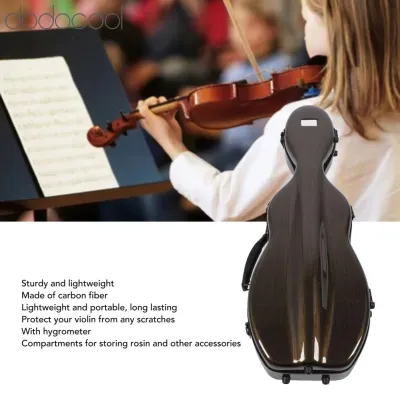 Dodocool Hộp đựng đàn violin Hộp đựng đàn violin chuyên nghiệp bằng sợi carbon chống rách chuyên nghiệp dành cho du lịch