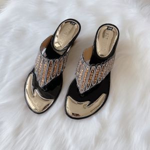 DÉP KẸP XỎ NGÓN MAY XOÀN HÌNH THOI GÓT XUỒNG 5CM CÓ BIG SIZE