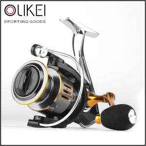 Olikei 13-Trục guồng câu cá kim loại toàn bộ DC1000-7000 5.2:1 Tốc Độ Cao Máy Câu Cá QUAY 10Kg Kéo câu cá Ống cuộn Reels Cho Nước Muối Nước ngọt