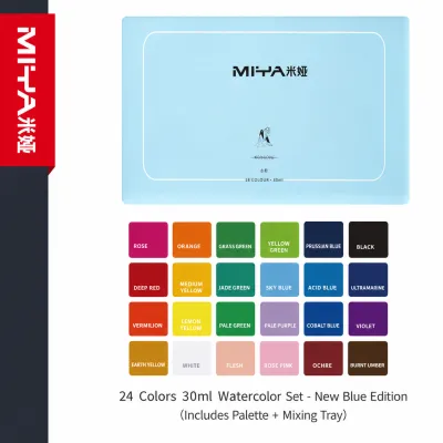 MIYA Himi Jelly Gouache Paint Set 18/24 Colors 30ml Art Supplies for Students Artists