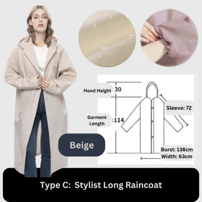 [SG STOCK] Reusable EVA Lightweight Long Raincoat and Rain Shoes Covers for Men Women Kids– Hooded Elastic Cuffs Outdoor Essentials Individually Packed