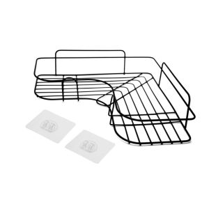 VONE BR-C03 Corner Shelf Rak Sudut Kamar Mandi Tempel Dinding Hitam Black White Putih Stainless Serbaguna