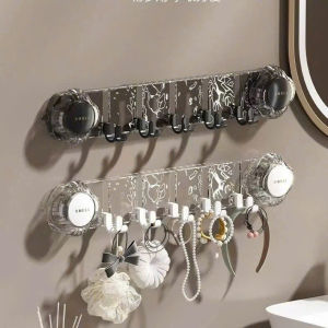 Thanh móc treo đồ hút chân không nhà tắm đa năng móc treo tường chịu lực tốt không cần khoan