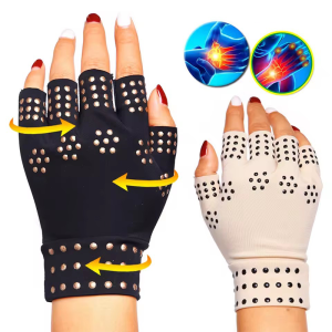 1Pair Magnetic Gloves Arthritis Therapy Gloves Men Women Arthritis Joint Pain Treat Fingerless Glove Rheumatoid Hand Pain Relief