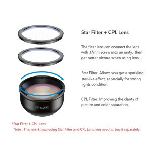 APEXEL 2X HD Universal escope  professional portrait ephoto zoom +CPL star filter for all smartphone drop-shipping phone e for photography set