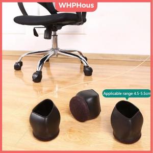 WHPHous Rubber Bed Office Chair Wheel Stopper Furniture Legs Caster Cups Chair Feet Floor Protectors Felt Pads Bottom Prevents Scratches