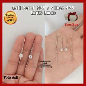 Anting Perak Anting Perak Panjang Anting Perak 925 Lapis Emas Putih Anting Perak 925 Untuk Dewasa Anting Mas Perak Ada Surat Anting Perak 925 Panjang Anting Silver 925 Anti Karat Anting Silver Panjang S925 Rumbai Sulam Tusuk Perak