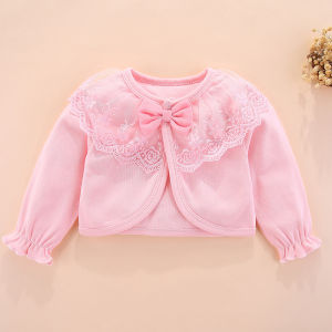 Lawadka Cotton Baby Girls Coats Bow Lace Princess Infant Coat Newborn Wedding Birthday Party Toddler Girl Outerwear Baby Clothes h260729