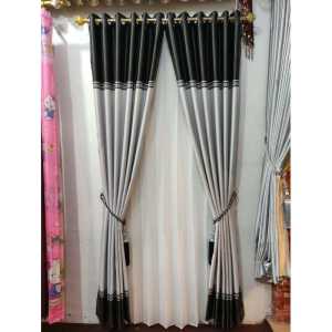 Gorden Blackout Motif Pelangi  | Gorden kombinasi 2 warna  | Gorden minimalis | Tirai jendela | pintu kamar | Gorden jendela murah