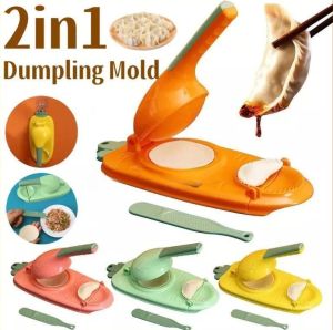2in1 Dumpling Maker DIY Dumpling Moulds Manual Dumpling Pressing Tool Modeling Maker Set Baking Pastry Kitchen Gadgets