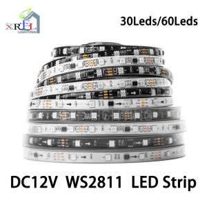 WS2811 LED pixel strip light Rgb Full color 5050 Led strip ribbon flexible Addressable Digital LED tape 1 Ic Control 3 DC12V 5M