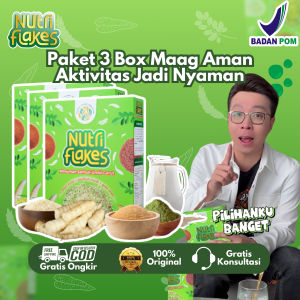 Nutriflakes Multivitamin Sereal Pencernaan & Asam Lambung - Paket 3 Box Solusi Maag Alami