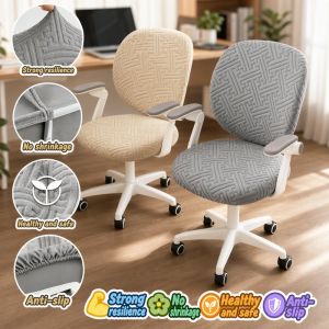 2PCS Stretch Elastic Universal Office Dining Chair Cover Washable Anti Stain Seat Back Protector
