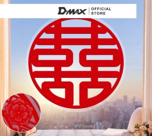 Decal Chống Thấm Nước Dán Chữ Hỷ Trang Trí Phòng Cưới Xe Hoa Đám Cưới 32x32cm