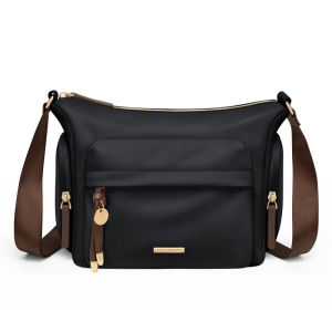 GOLF QUALITY Fashionable Oxford Cloth Womens Shoulder Crossbody Bag Small Casual Womens Purse Mobile Phone Bag Femal Single Shoulder Bag Zipper Closure Apricot Black Khaki Brown