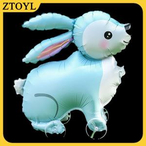 ZTOYL 4D phim hoạt hình lá bóng bay Voi đứng đi bộ bóng với bánh xe cho trẻ em sinh nhật bên trang trí bé tắm
