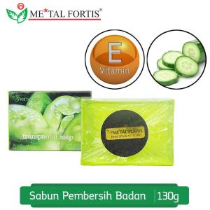 METAL FORTIS Original Pembersih Badan MET SABUN CUCUMBER 130GR Bar Soap Body - Hijau