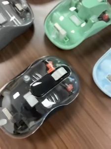 Transparent Wireless Mouse Bluetooth 2.4G Dual Mode RGB Silent Rechargeable Ergonomic Gaming Mouse
