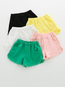 IENENS Kids Baby Girls Denim Clothing Shorts Pants Clothes Jeans Summer Fashion Children Wears Infant Toddler Short Trousers Bottoms 4 5 6 7 8 9 10 11 12 13 Years