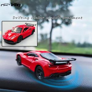 iriisy Car Center Console Ornaments Sports Car Drift Rotating Auto Dashboard Turning Racing Model Decoration Kit