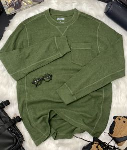 Áo Tay Dài Nam Mùa Đông Big Size Cổ Tròn Có Túi Ngực Chất Cotton Dày Giữ Ấm Mặc Cực Êm