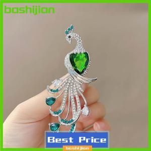 bashijian เข็มกลัดพลอยเทียมรูปนกยูงแฟชั่นสำหรับผู้หญิงเสื้อผ้าเสื้อโค้ทของขวัญ