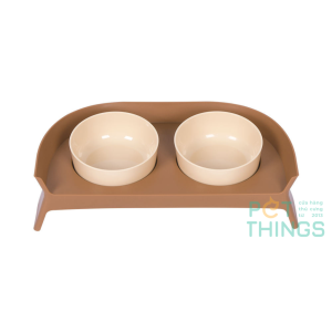 Bộ Bàn & Chén đôi Pakeway Happy Cho Chó Mèo