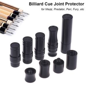 OKKFINE 1Set Special Billiard Cue Joint Protector Set Plastic Black Joint Caps Durable Billiards Accessories for Uni Loc Wavy