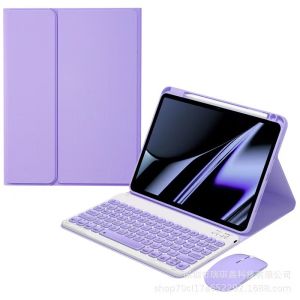 Flip Smart Kesing Perlindung Tablet Keyboard Bluethooth Untuk Samsung Tab S9 FE Plus 5G 12.4 Inch