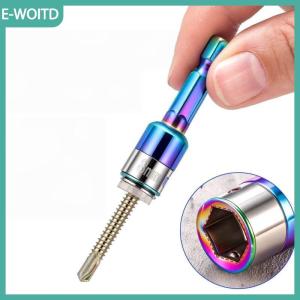 【E-WOITD】 1 4pcs Ratchet ổ cắm hàng loạt Bộ chuyển đổi công cụ kim Loại tay áo cờ lê 8mm lục giác Shank tác động ổ cắm cờ lê điện khoan chuyển đổi