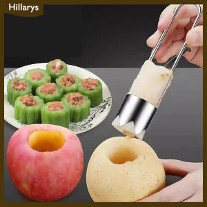 [Hillarys] Stainless Steel Fruit Core Remover Apple Pear Bell Peppers Pitter Extractor Tool Versatile Vegetable Core Puller Kitchen Gadgets
