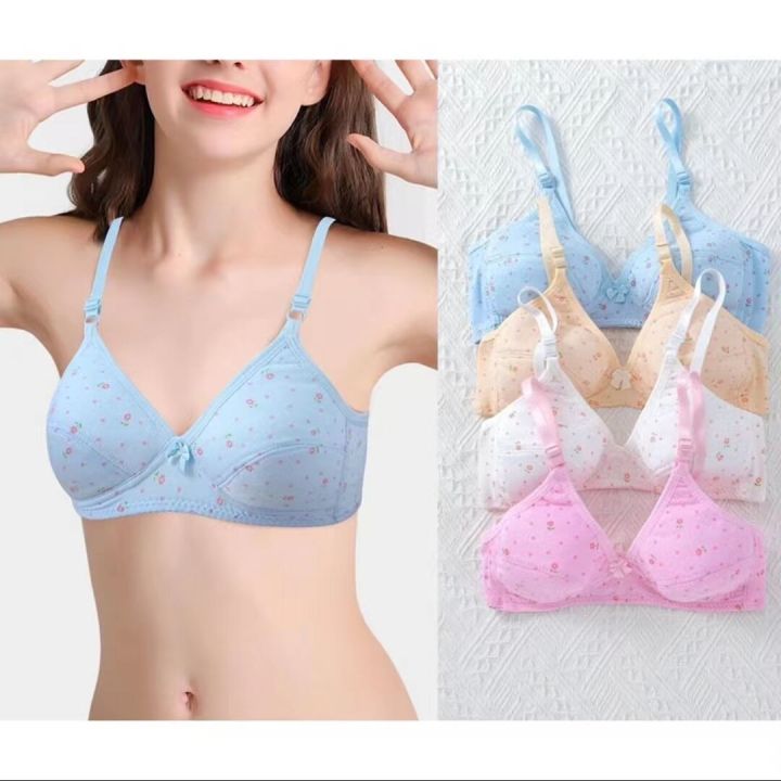 candy88 3pcs Teenage Girl Underwear Puberty Young Girls Small Bras Children Teens  Training Bra For Kids Teenagers Lingerie Cotton Bamboo Soft
