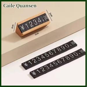 Caile ป้ายไม้แบบตัวเลขสามารถปรับได้ป้ายกำกับราคาสินค้าโภคภัณฑ์ไวน์ชาผลิตภัณฑ์ความงาม