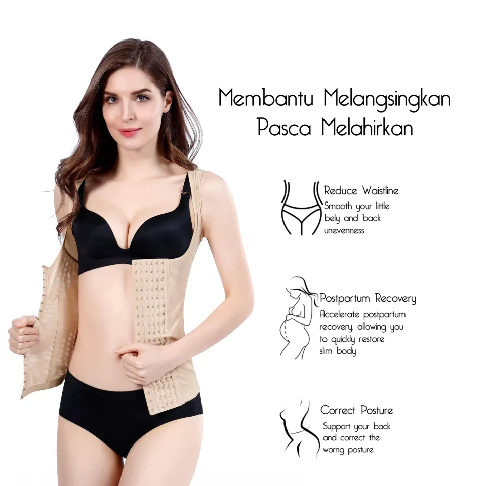 Korset Pelangsing Perut Buncit 4 Tulang Korset Longtorso Shapewear - Hitam,  L di Lesedi Official Shop | Tokopedia