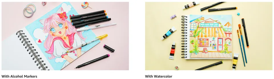 Ohuhu Fineliner Pens: 18 Packs Fineliner Drawing Pen 11