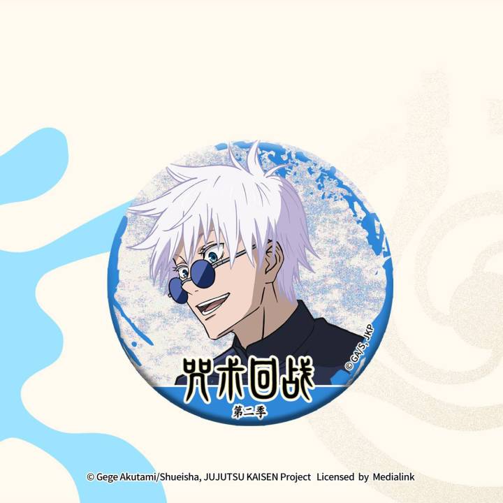 Jujutsu Kaisen Round Brooch Anime Pins Badge Cute Cartoon Gojo Satoru ...