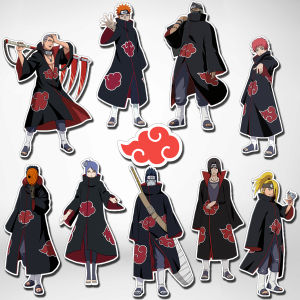 Stiker Vinil Anime Akatsuki isi 10 pcs untuk laptop case handphone dan lainnya ( Anti Air )