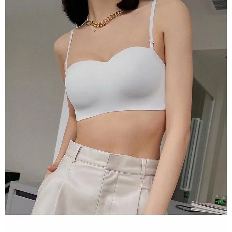 Ready stock】Women Smooth Front Closure Seamless Push Up padded