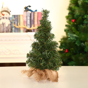 【Free Shipping】Mini Christmas Tree Small Wooden Snow Pine Needle Tree Desktop Ornaments Navidad Christmas Decoration New Year