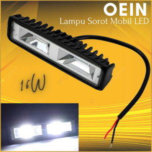 COD OEIN Lampu Sorot Mobil LED 16 W Warna Putih / Lampu Led Tembak Super Terang Motor 12 volt Outdor