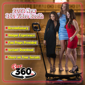 360 Photo Video Booth Rental Services for Wedding D&D Dinner and Dance Birthdays Events LED Downloads Gala