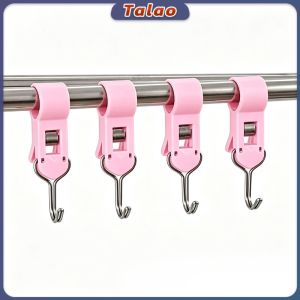 Talao 4Pcs Hook Clips Multi-Purpose Non-Marking Clothes Durable Clamp Hooks