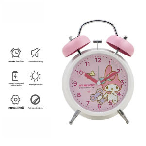 2025 Cute alarm clock anime characters embroidered alarm clock light colored bedroom desk high aesthetic decoration