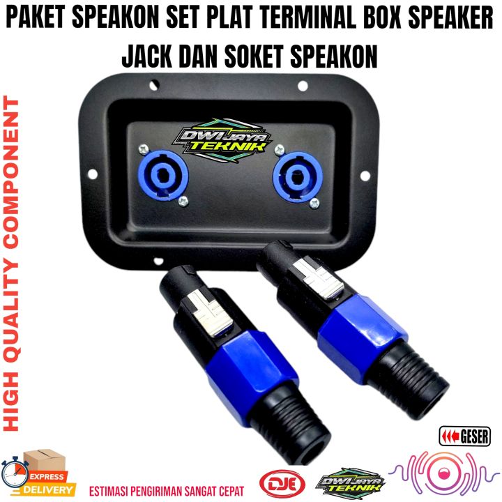 PAKET SPEAKON SET PLAT TERMINAL BOX SPEAKER JEK DAN SOKET SPIKON