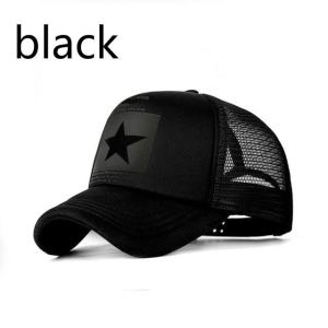 Sun Mesh Hats Fashion Five Pointed Star Print Baseball Cap Breathable Trucker Hat for Men Women Baseball Cap Adjustable Outdoor Sports
