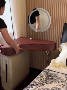 CraftedLiving SG-R-style vintage corner dressing table for bedroom corners small spaces triangular corner makeup table for bay wind