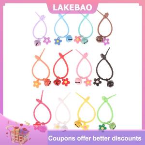 【LAKEBAO】 Ngọt Ngào Kẹo Màu Gấu Dấu Chân Chuông Keychain Silicone Hoa Keyring Cho Cô Gái Túi Mặt Dây Chuyền Xe Vòng Chìa Khóa Ba Lô Trang Trí